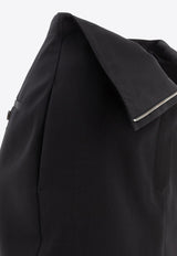 Alexander McQueen Foldover Midi Skirt Black 813474QJADA1000_75647