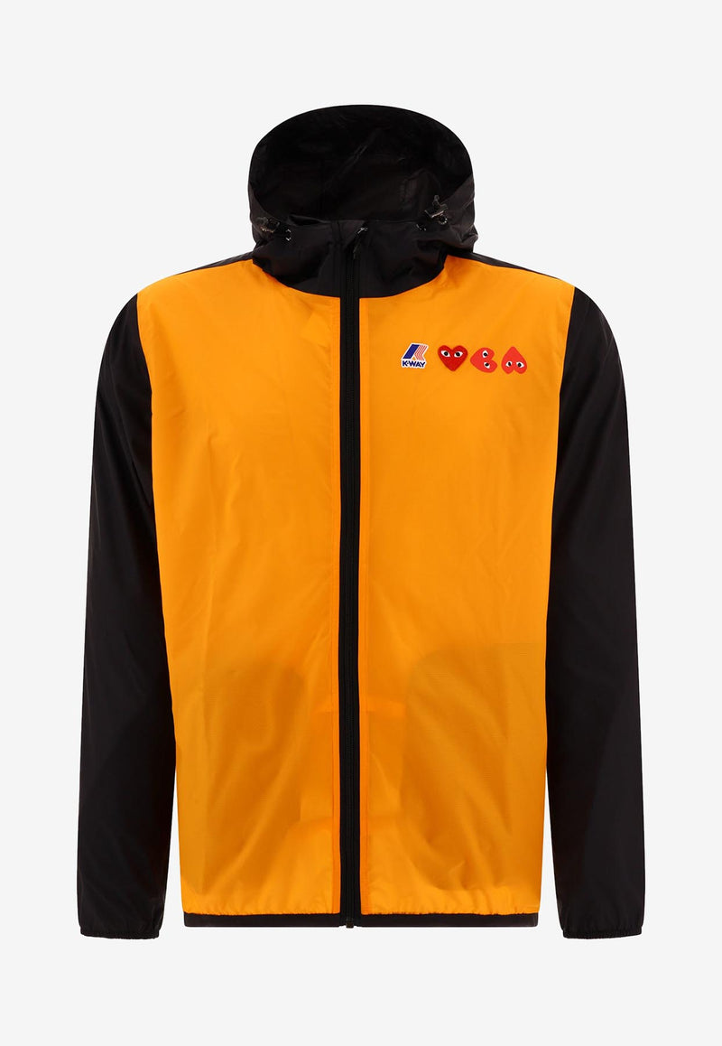 Comme Des Garçons Play X K-Way Logo Print Zip-Up Jacket Orange AZ-J505-051ORANGE/BLACK_75665