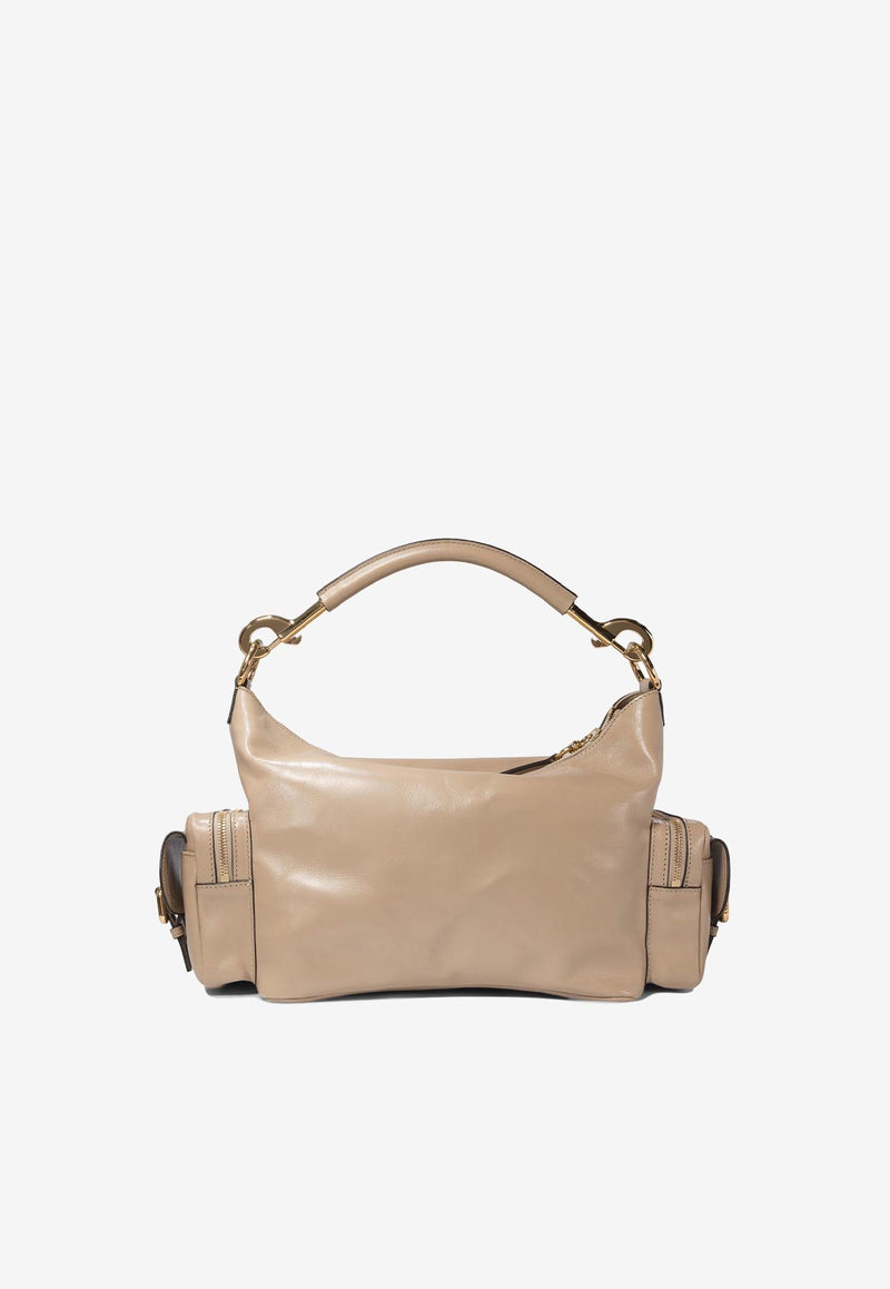 Chloé Shiny Leather Camera Bag Beige C24AS533N8320E_75725