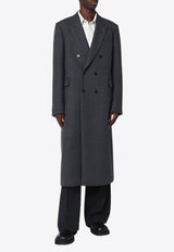Dries Van Noten Double-Breasted Wool Coat  Gray 202412058/R_DRVNO-803