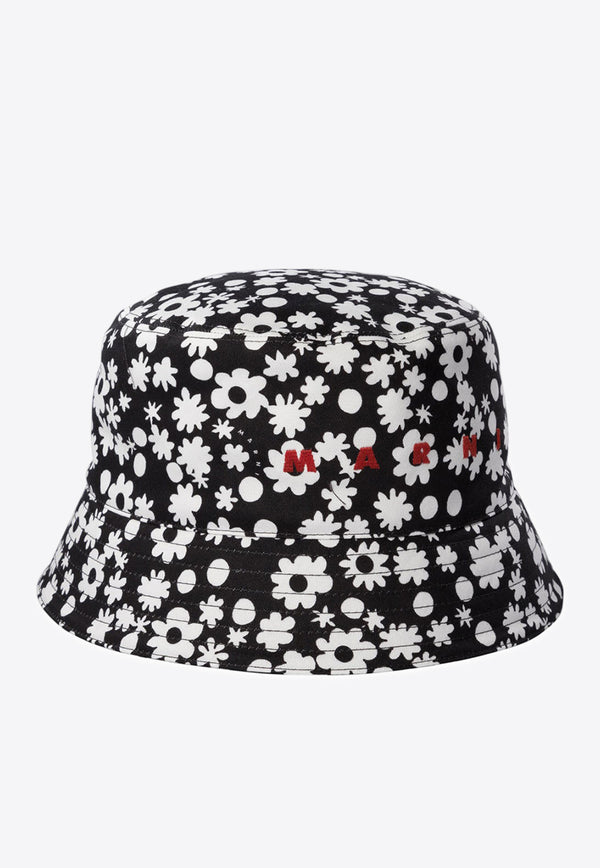 Marni Pop Fields Motif Bucket Hat Black CLZC0110PSUAC016PFN99_75745