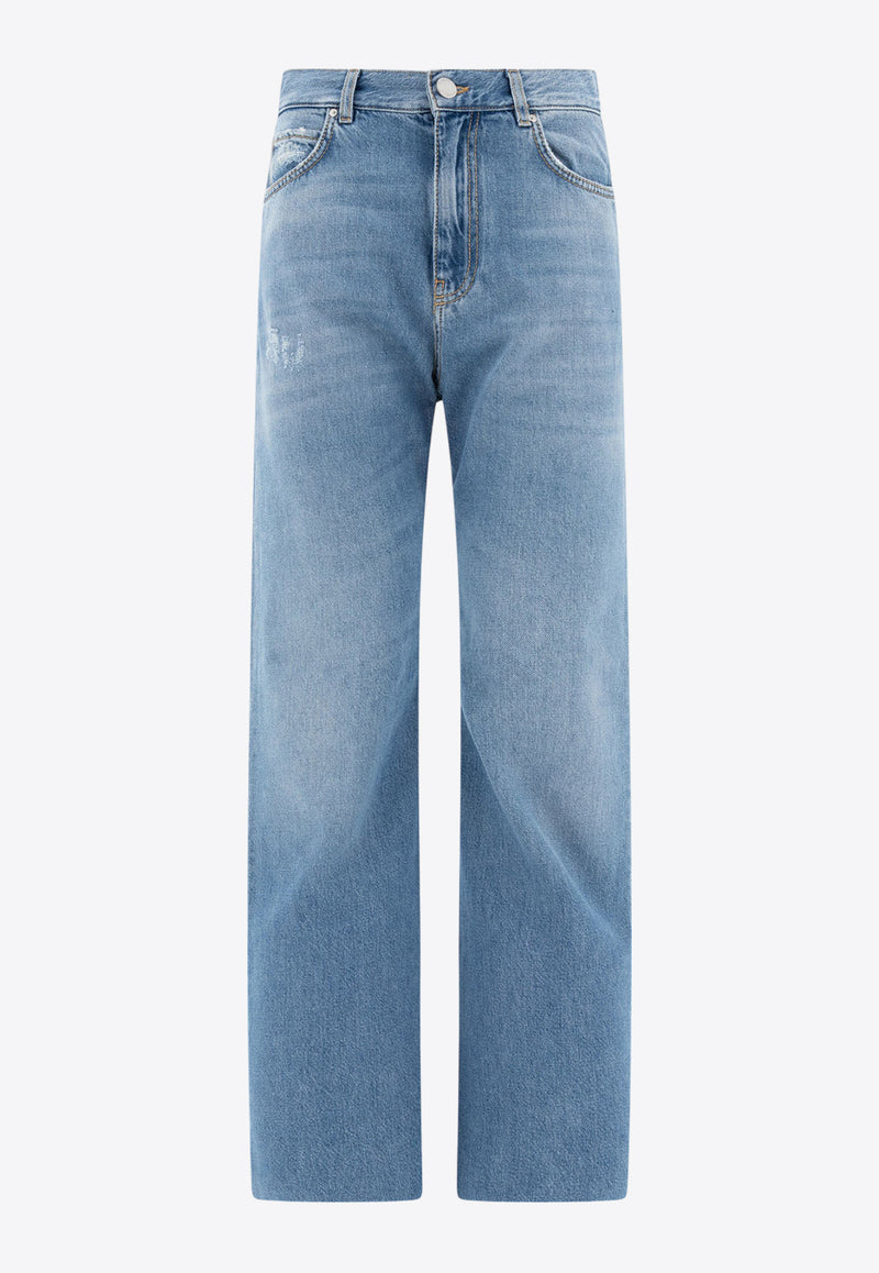 PINKO Washed Wide-Leg Jeans Blue 101733A2DZPJV_75847