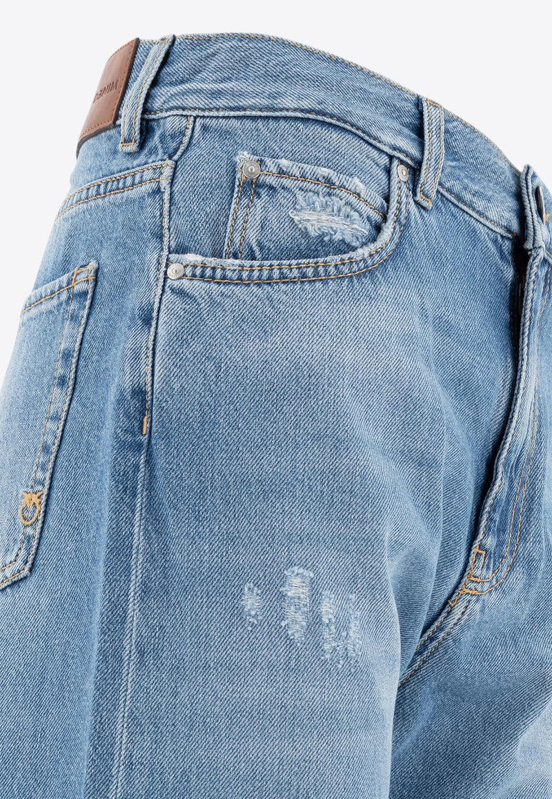 PINKO Washed Wide-Leg Jeans Blue 101733A2DZPJV_75847