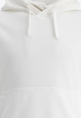 Stone Island Logo Patch Hooded Fleece Sweatshirt White 6100045S0051V0001_75789