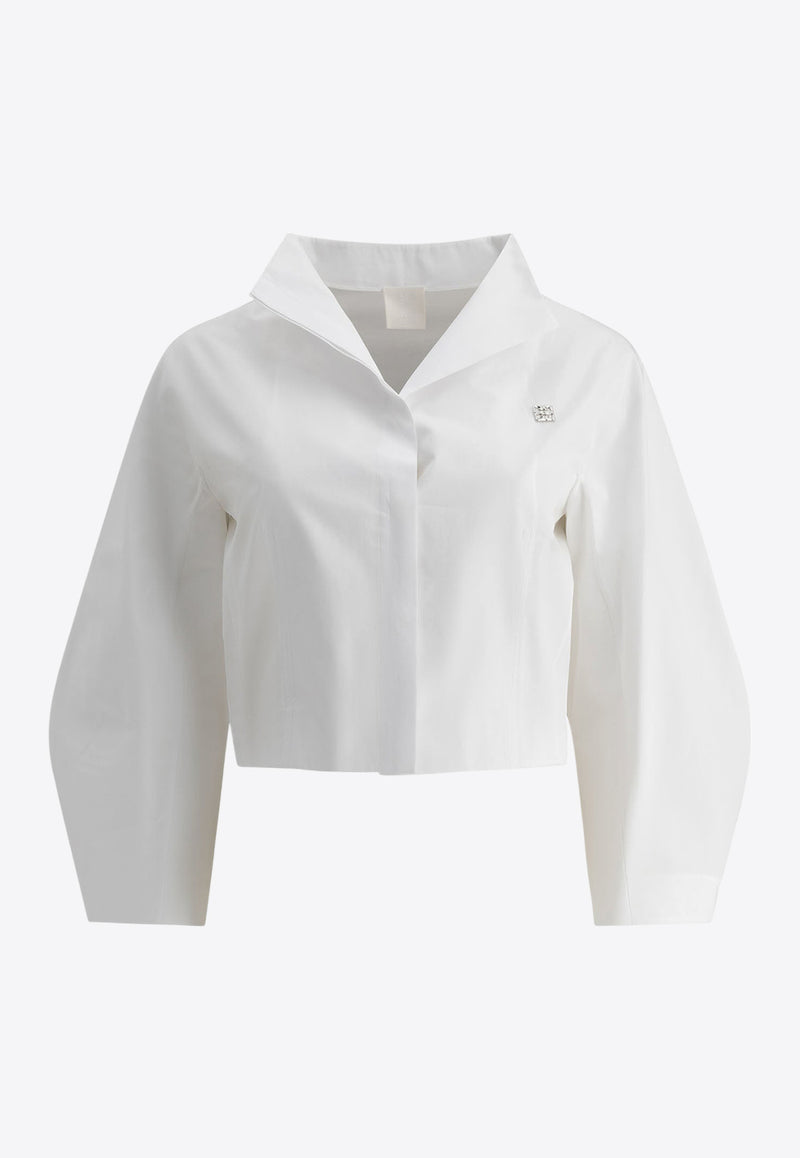 Givenchy 4G Logo Cropped Shirt BW61CK15JT100_75949 White