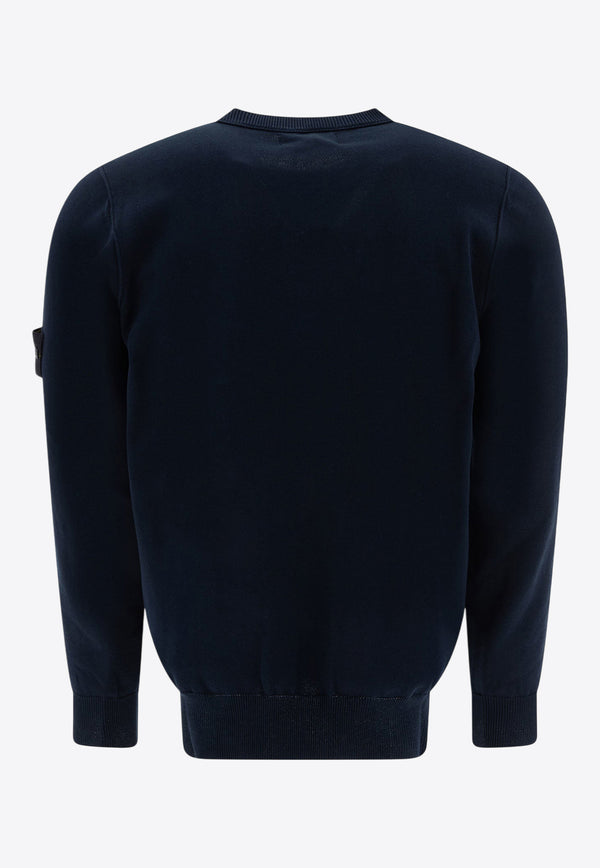 Stone Island Fine Knit Logo Sweater Blue 5100053S00B2V0020_75971