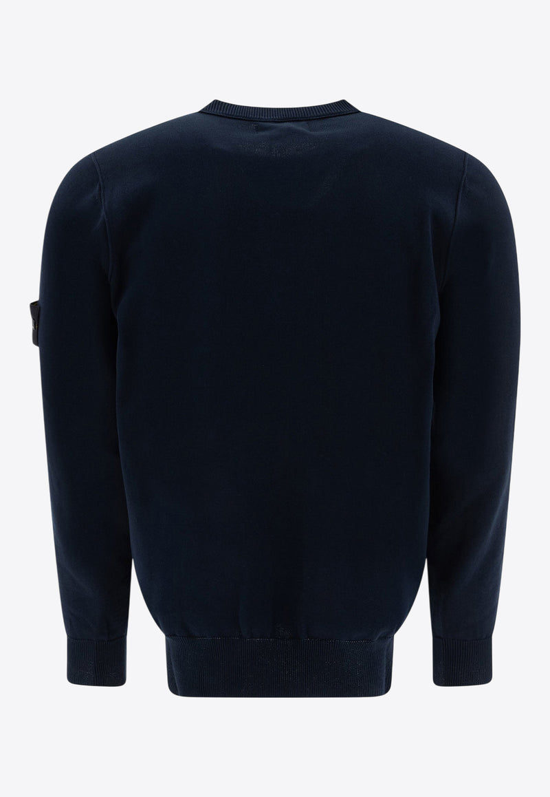 Stone Island Fine Knit Logo Sweater Blue 5100053S00B2V0020_75971
