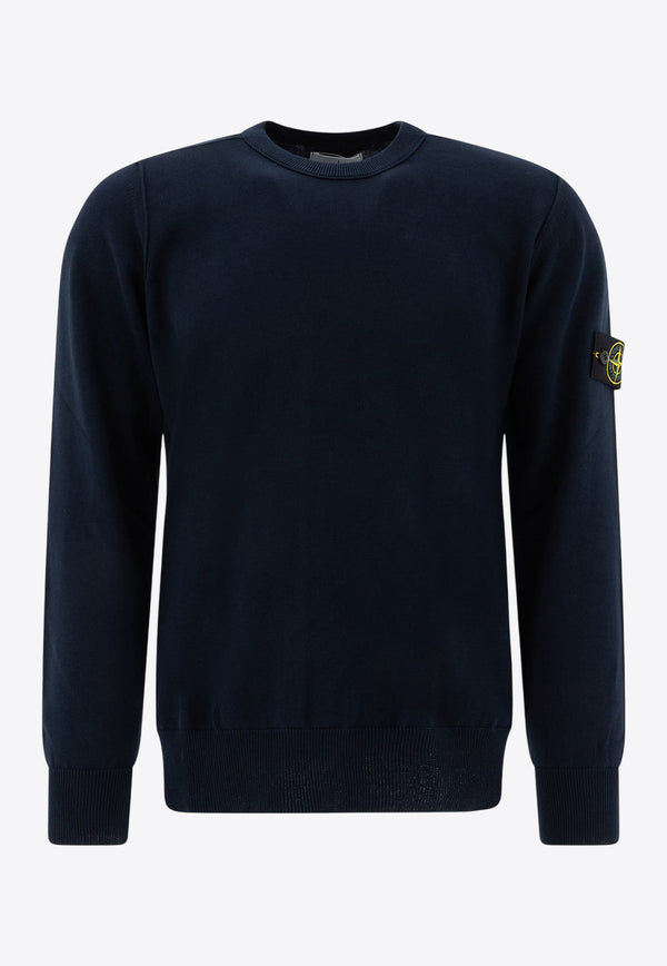Stone Island Fine Knit Logo Sweater Blue 5100053S00B2V0020_75971