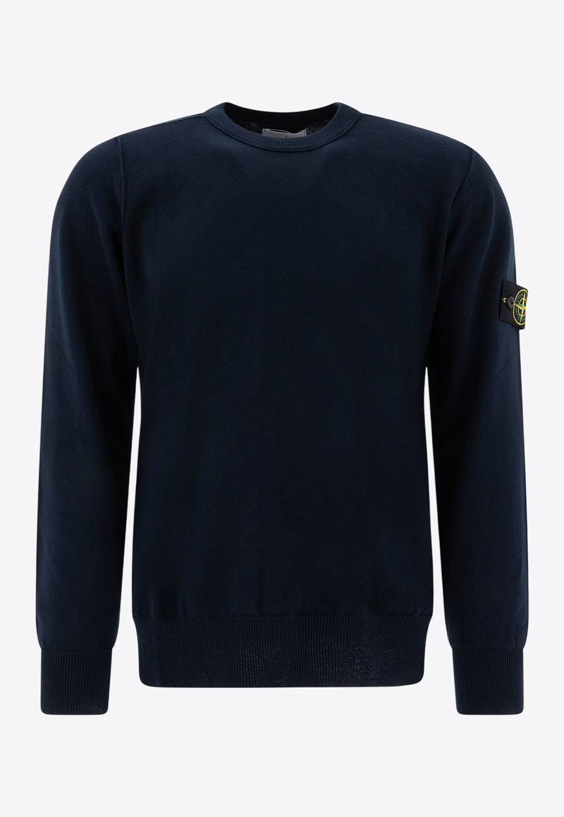 Stone Island Fine Knit Logo Sweater Blue 5100053S00B2V0020_75971
