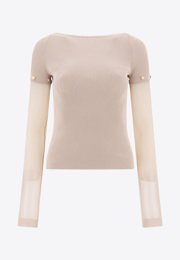 Sportmax Alcide Knit Top 2512361111600ALCIDE003_75778 Beige