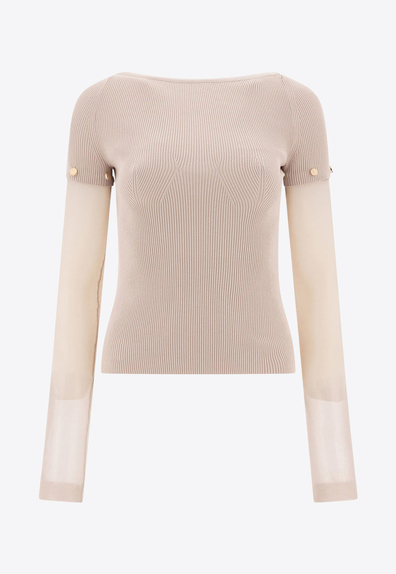 Sportmax Alcide Knit Top 2512361111600ALCIDE003_75778 Beige