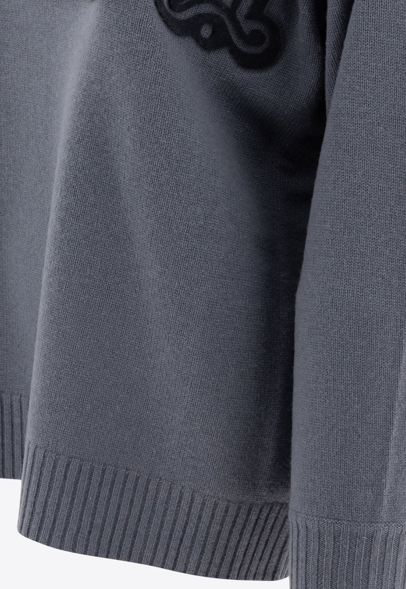 Max Mara Fido 1951 Oversized Wool Sweater Blue 2511361191600FIDO046_75790