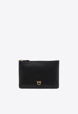PINKO Classic Flat Love Clutch Bag Black 100455A0F1Z99Q_76225