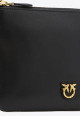 PINKO Classic Flat Love Clutch Bag Black 100455A0F1Z99Q_76225