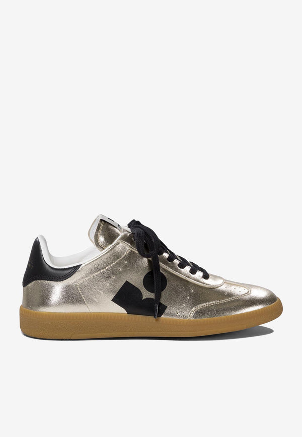 Isabel Marant Kaycee Metallic Leather Sneakers Gold 25PBK0055FAC1E07SLGBK_76310