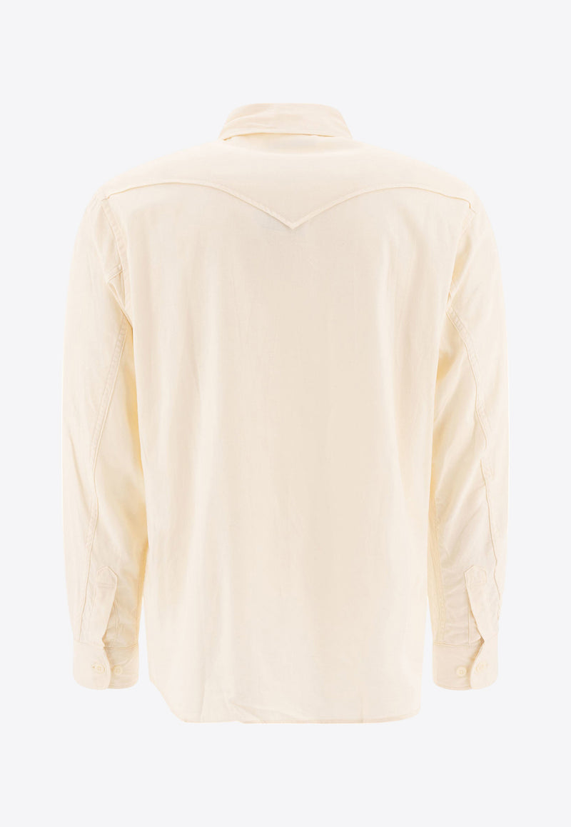 Nonnative Logo-Embroidered Buttoned Shirt NN-S4507OFF WHITE_76331