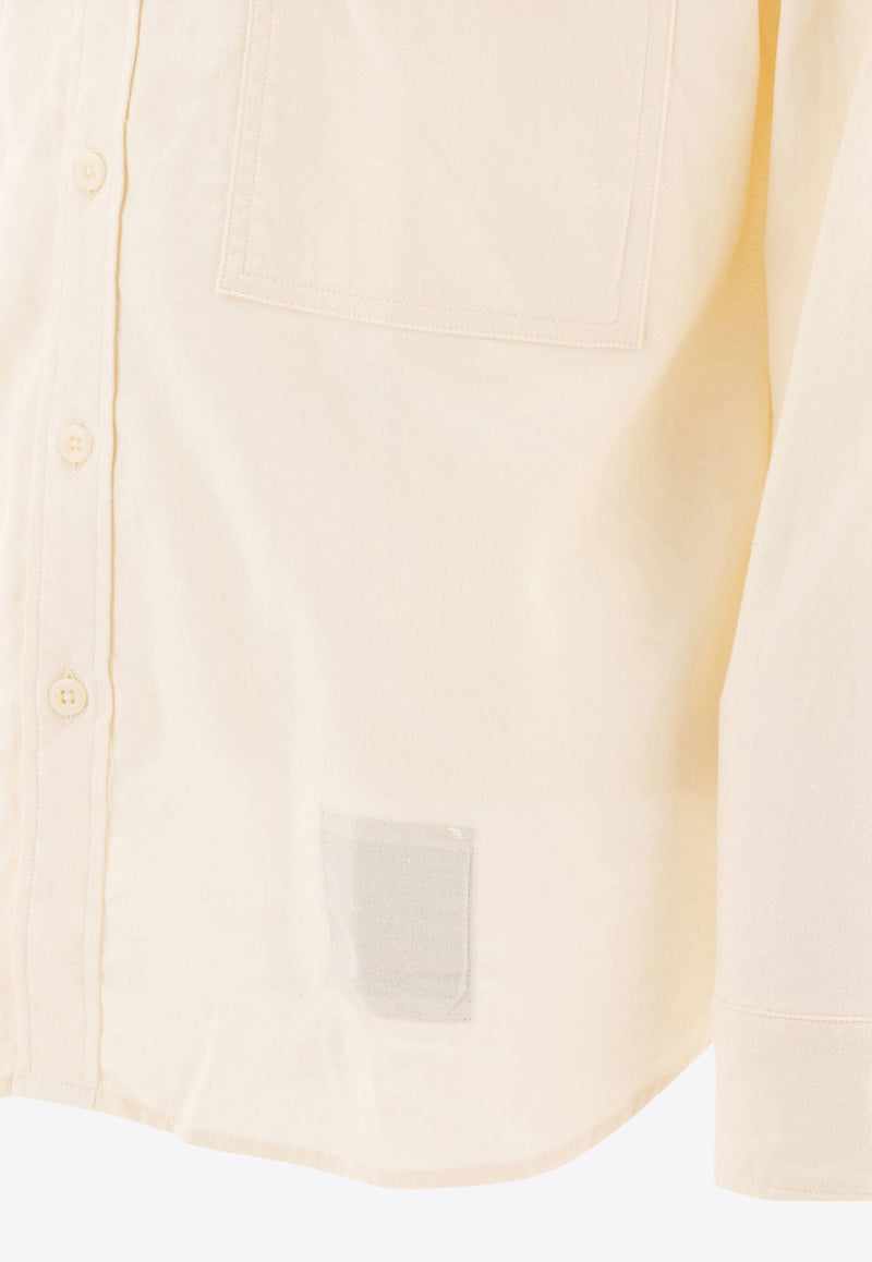 Nonnative Logo-Embroidered Buttoned Shirt NN-S4507OFF WHITE_76331