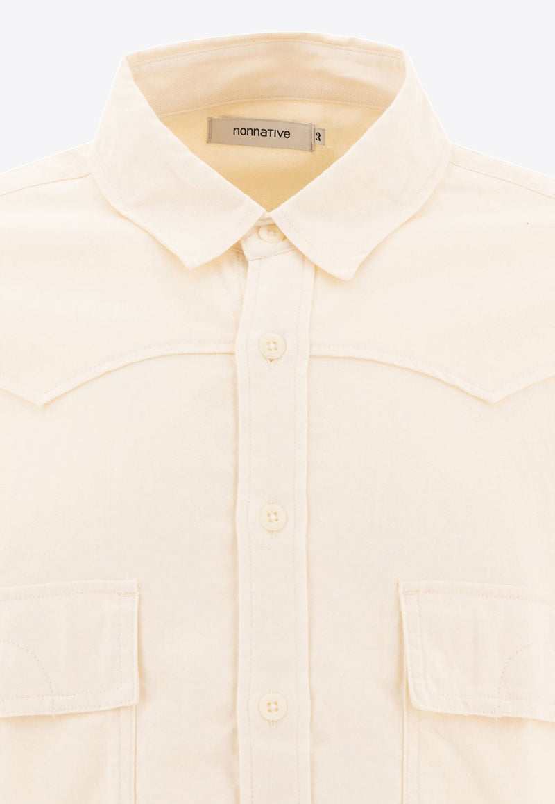 Nonnative Logo-Embroidered Buttoned Shirt NN-S4507OFF WHITE_76331