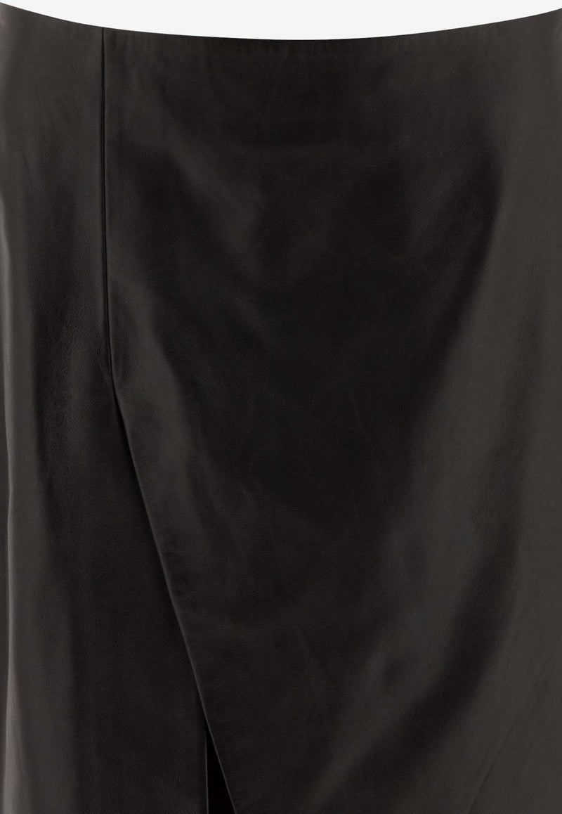 Loulou Studio Leather Mini Skirt Black EKAREBLACK_76371