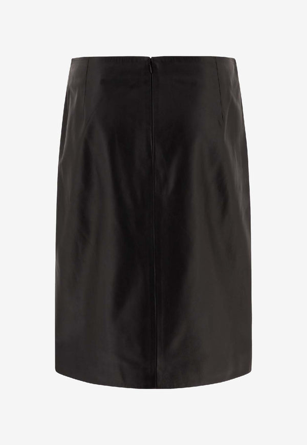Loulou Studio Leather Mini Skirt Black EKAREBLACK_76371