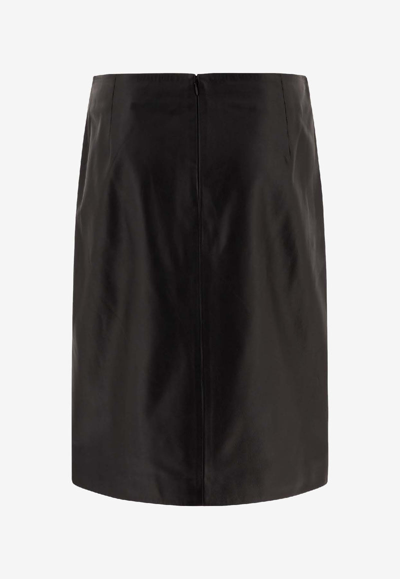 Loulou Studio Leather Mini Skirt Black EKAREBLACK_76371