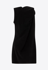 Alexander McQueen Knotted Sleeveless Mini Dress in Wool 814681QJAES1000_76394