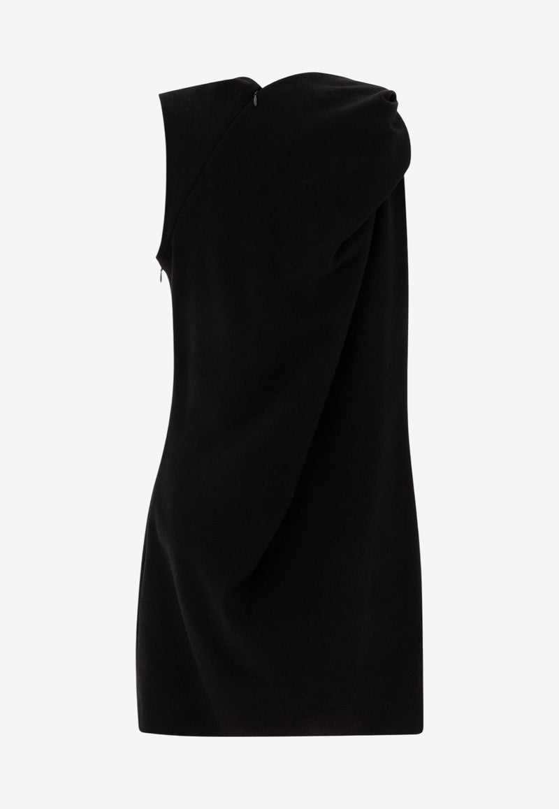 Alexander McQueen Knotted Sleeveless Mini Dress in Wool 814681QJAES1000_76394