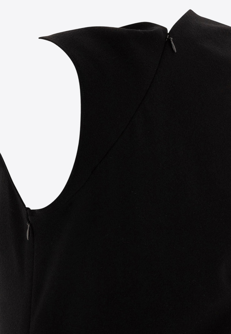 Alexander McQueen Knotted Sleeveless Mini Dress in Wool 814681QJAES1000_76394