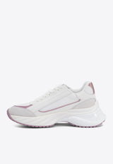 PINKO Ariel Leather and Suede Low-Top Sneakers White SS0031P075ZN3_76409