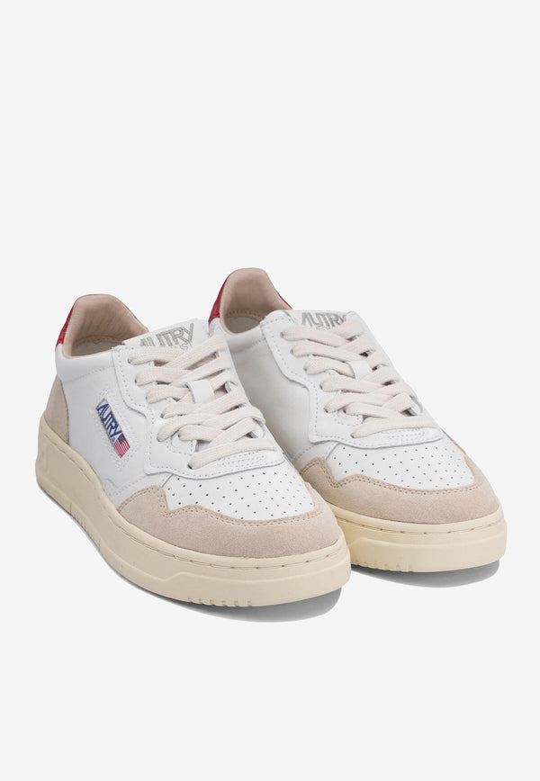 Autry Medalist Leather and Suede Sneakers  White AULWLS43_76428