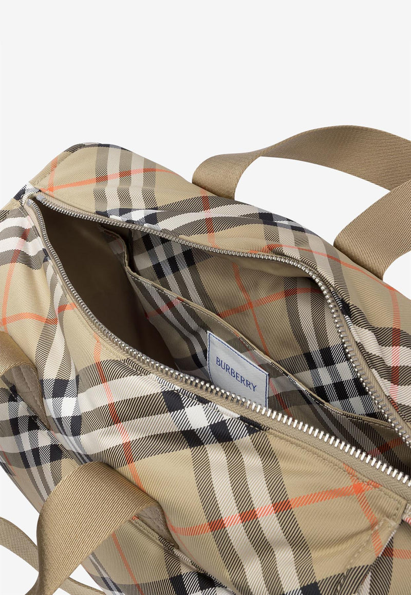 Burberry Kids Babies All-Over Check Changing Bag Beige 8100214_76443