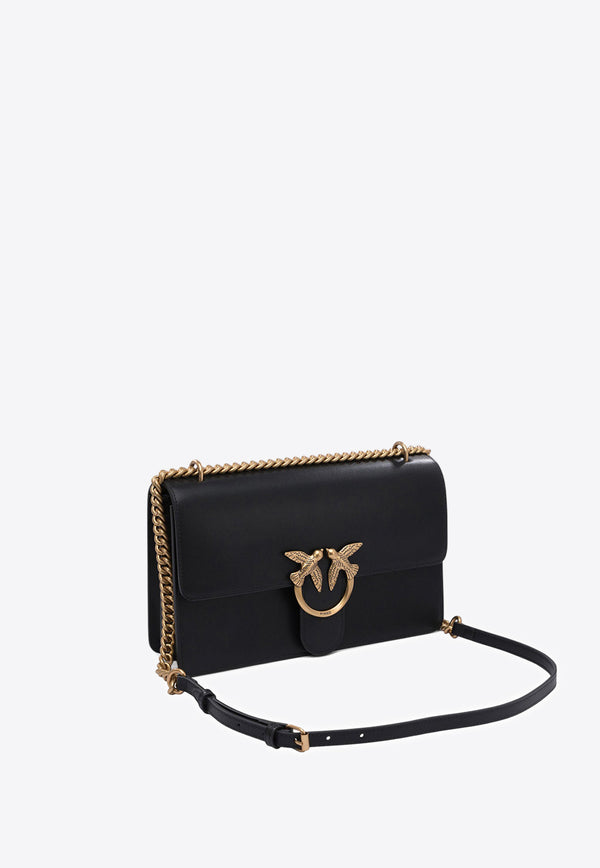 PINKO Classic Love Leather Crossbody Bag Black 100941A0F1Z99Q_76450