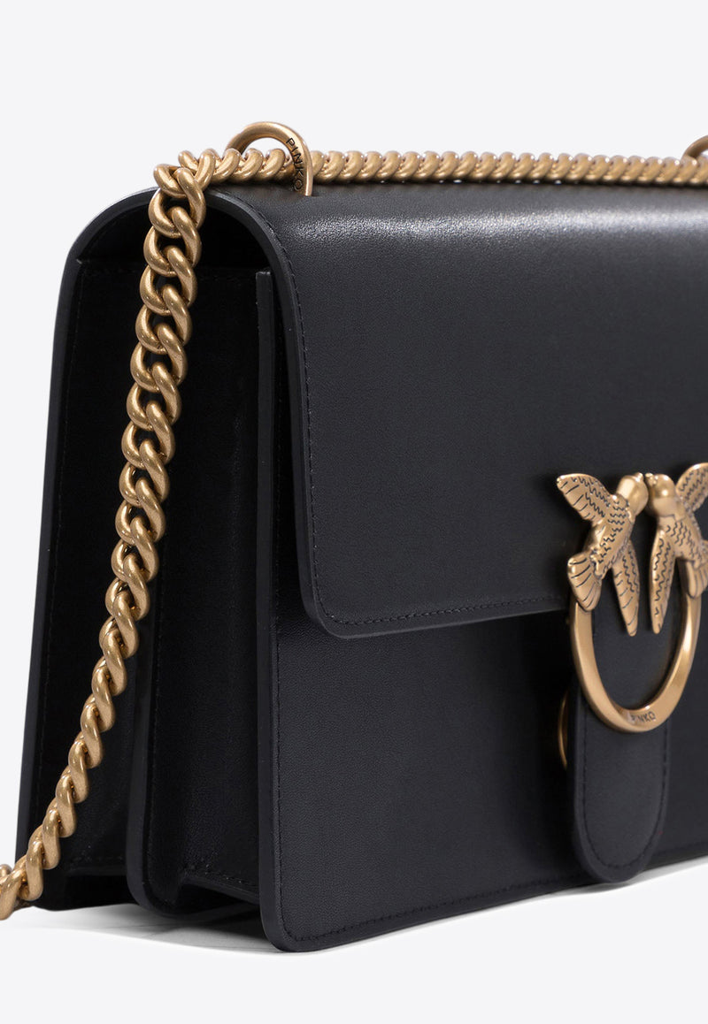 PINKO Classic Love Leather Crossbody Bag Black 100941A0F1Z99Q_76450
