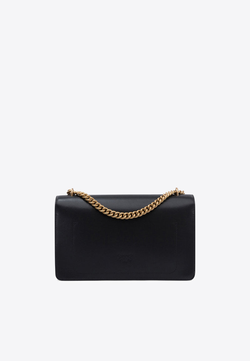 PINKO Classic Love Leather Crossbody Bag Black 100941A0F1Z99Q_76450