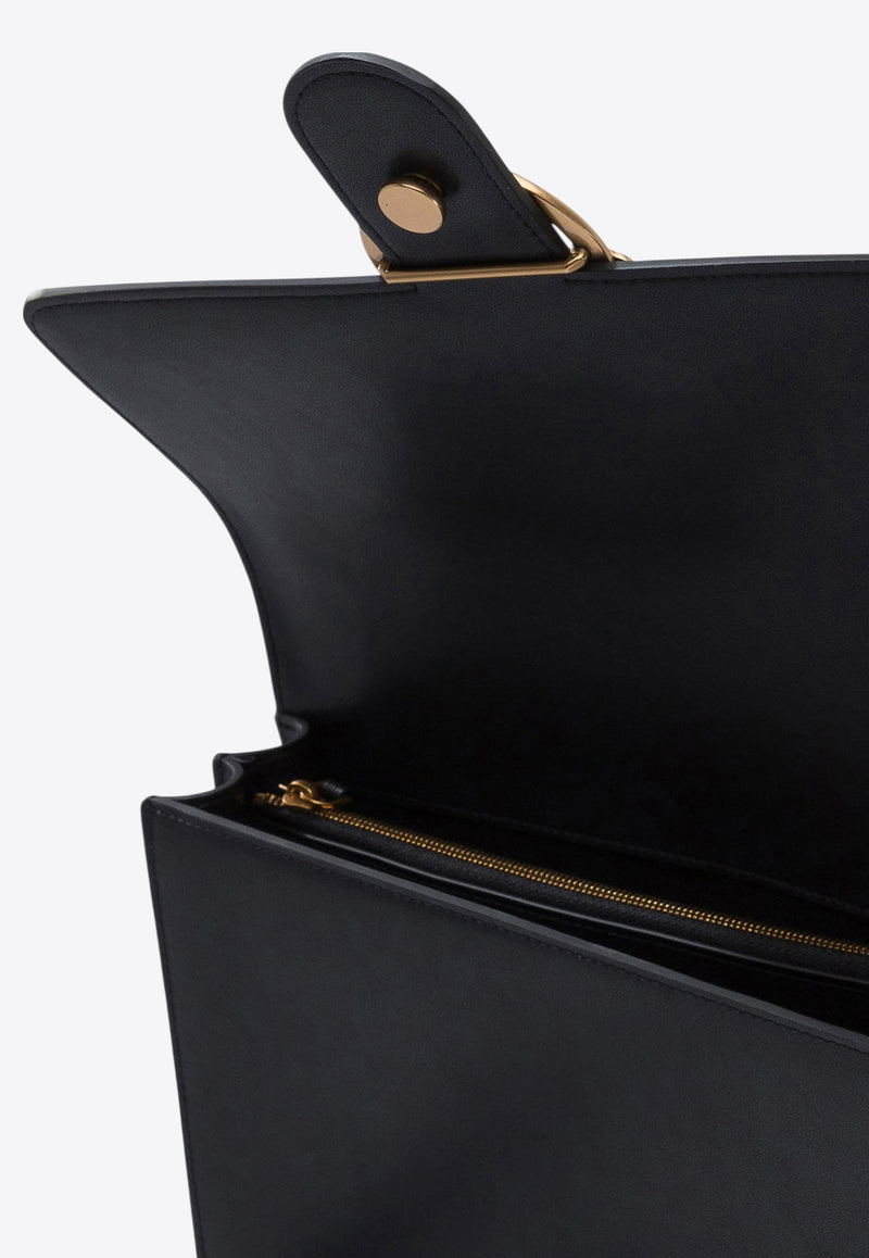 PINKO Classic Love Leather Crossbody Bag Black 100941A0F1Z99Q_76450