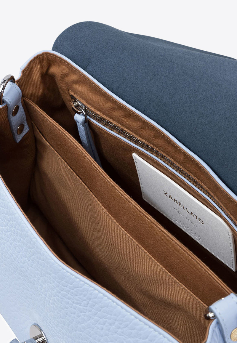 Zanellato Postina Leather Top Handle Bag Light Blue POSTINA CENTAURO S0680901120000Z0591_76449