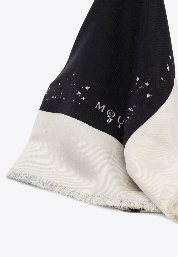 Alexander McQueen Skull-Print Silk Scarf 8147693643Q9260_76530