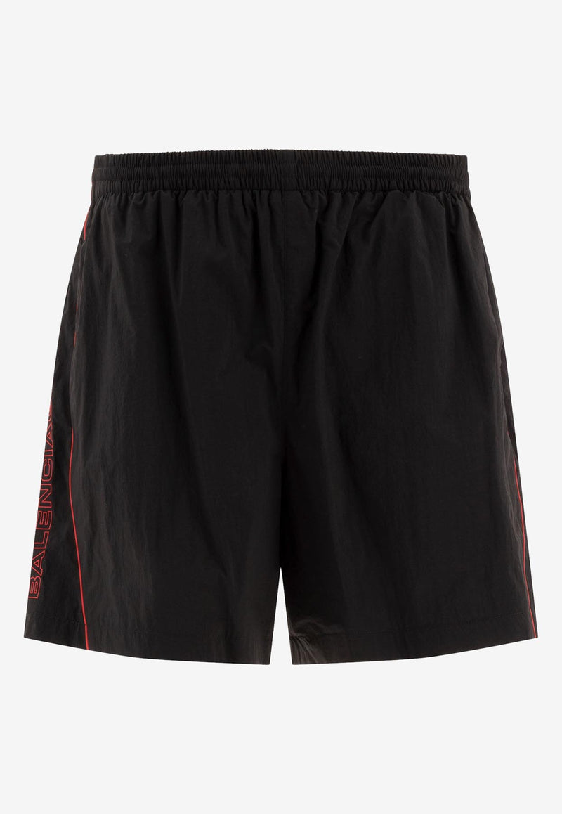 Balenciaga Logo Print Track Shorts Black 814568TRO321000_76549