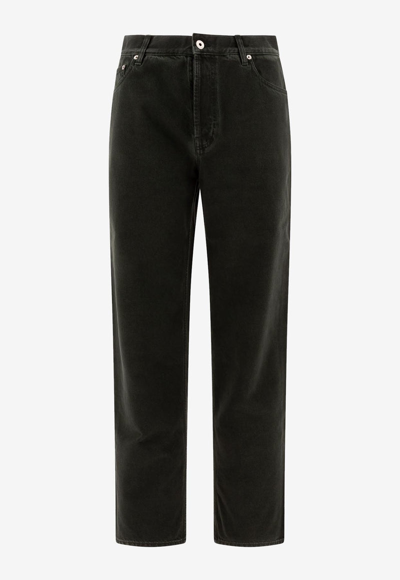 Burberry Logo Patch Straight Jeans Black 8101264_76567