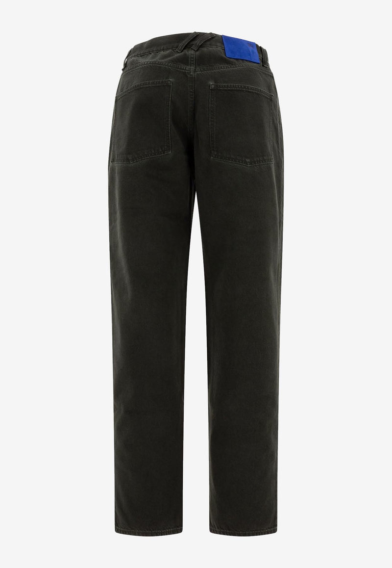 Burberry Logo Patch Straight Jeans Black 8101264_76567