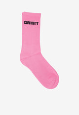 Carhartt Wip Logo Intarsia Socks Pink I0343712PH.XX_76480