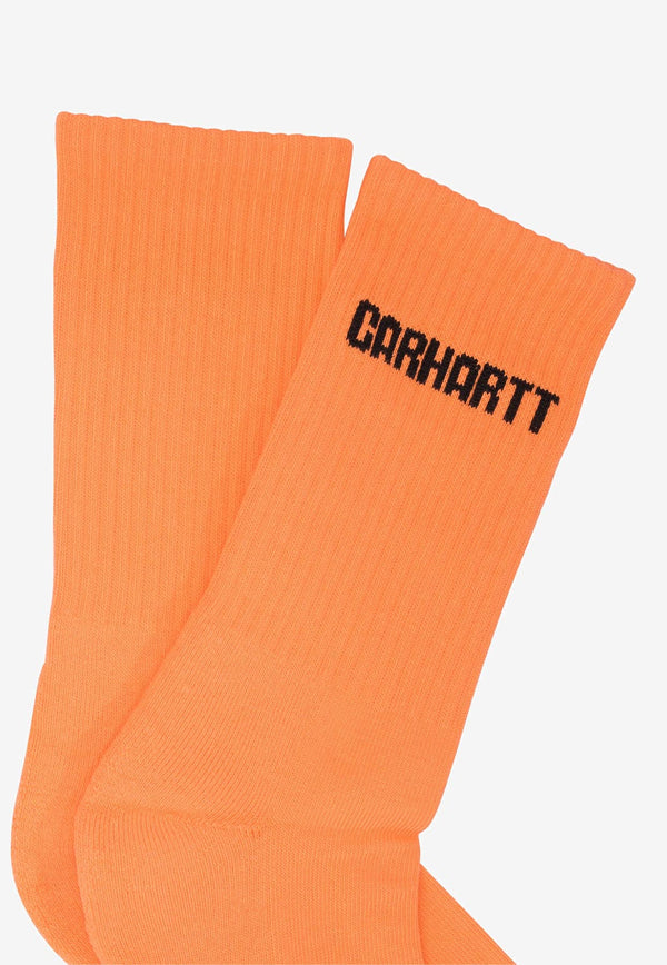 Carhartt Wip Logo Intarsia Socks Orange I0343712N8.XX_76490