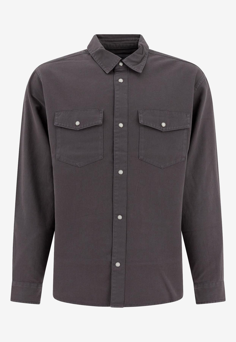 Carhartt Wip Santa Fe Long-Sleeved Shirt Gray I0343842LQ.GD_76557
