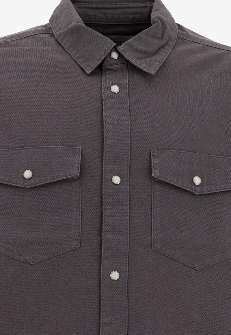 Carhartt Wip Santa Fe Long-Sleeved Shirt Gray I0343842LQ.GD_76557