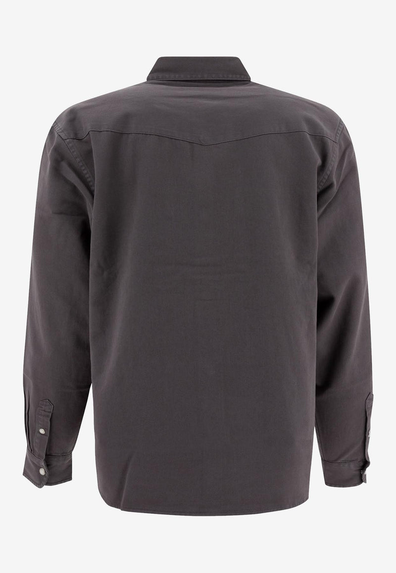 Carhartt Wip Santa Fe Long-Sleeved Shirt Gray I0343842LQ.GD_76557
