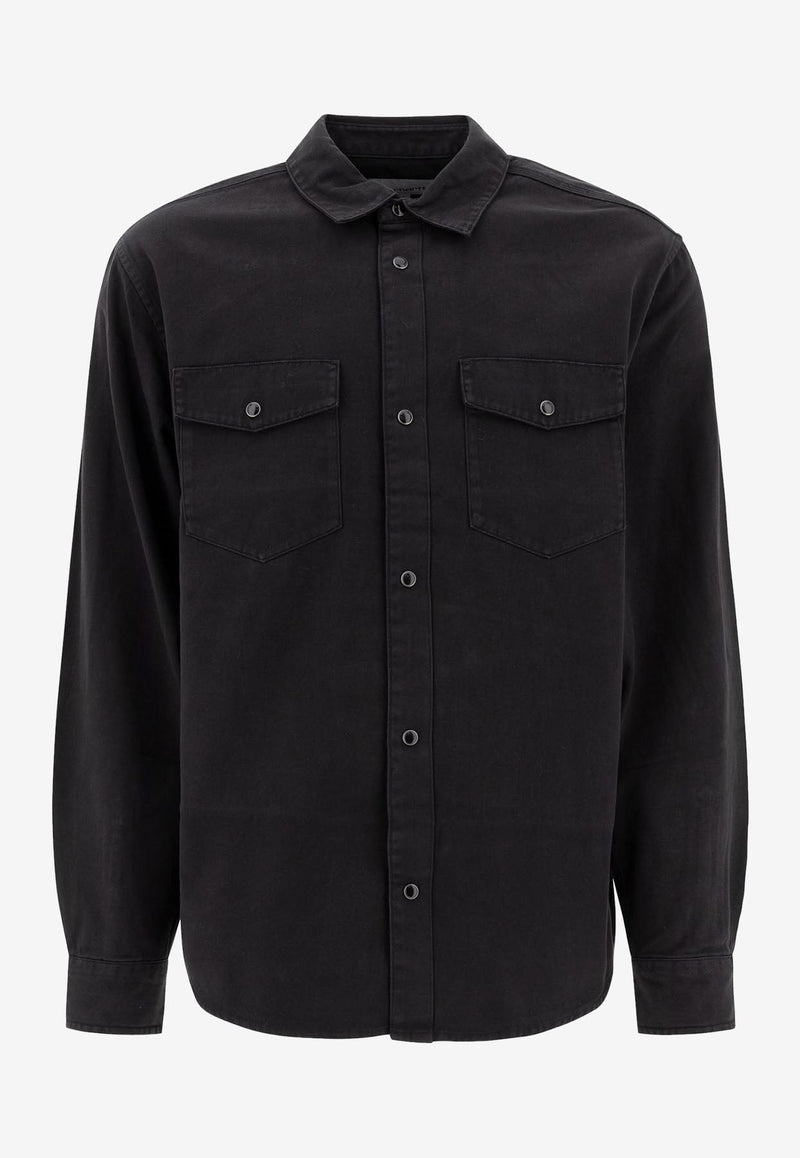 Carhartt Wip Santa Fe Long-Sleeved Shirt Black I03438489.GD_76561
