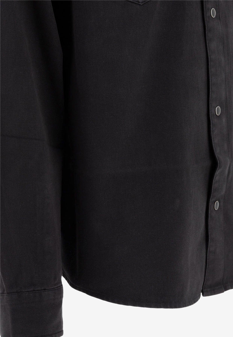 Carhartt Wip Santa Fe Long-Sleeved Shirt Black I03438489.GD_76561