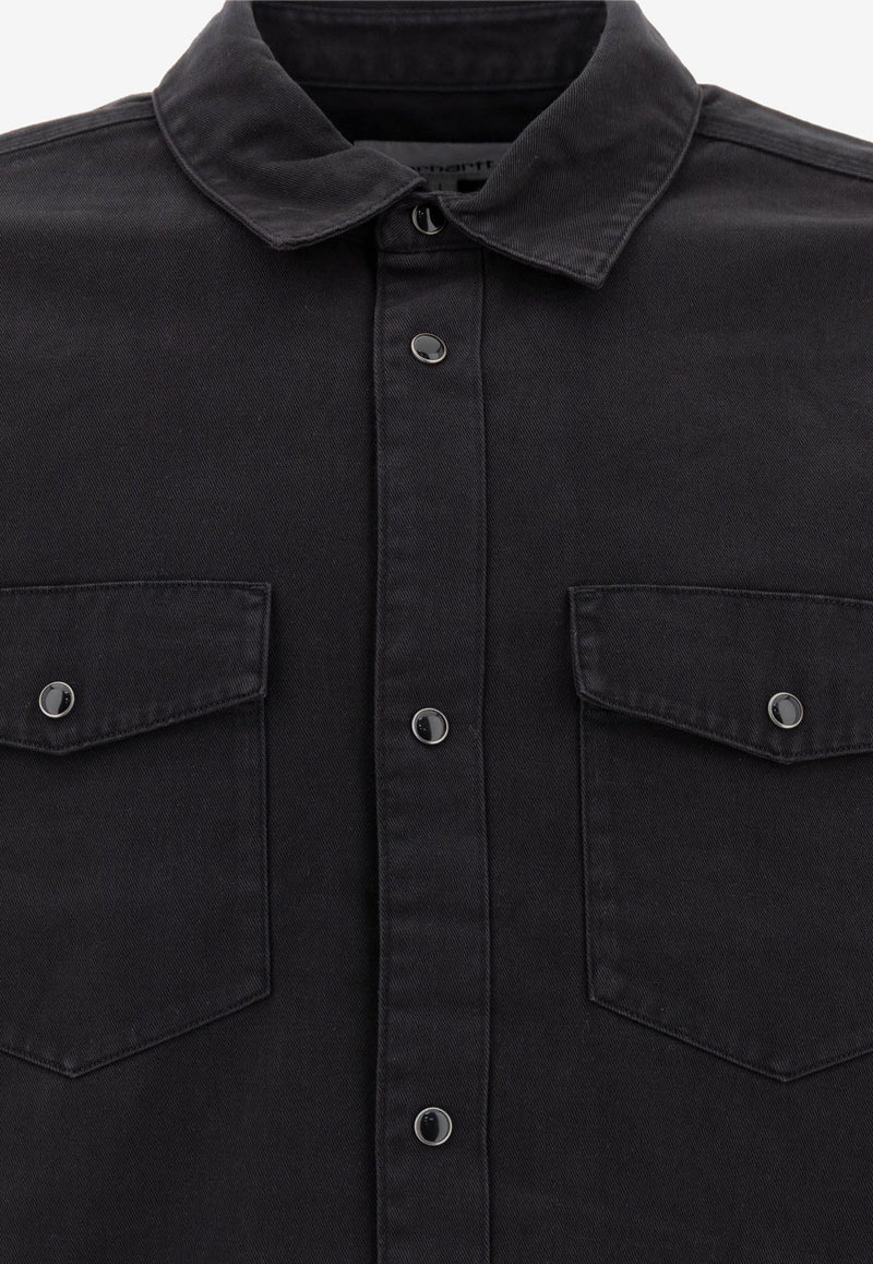 Carhartt Wip Santa Fe Long-Sleeved Shirt Black I03438489.GD_76561