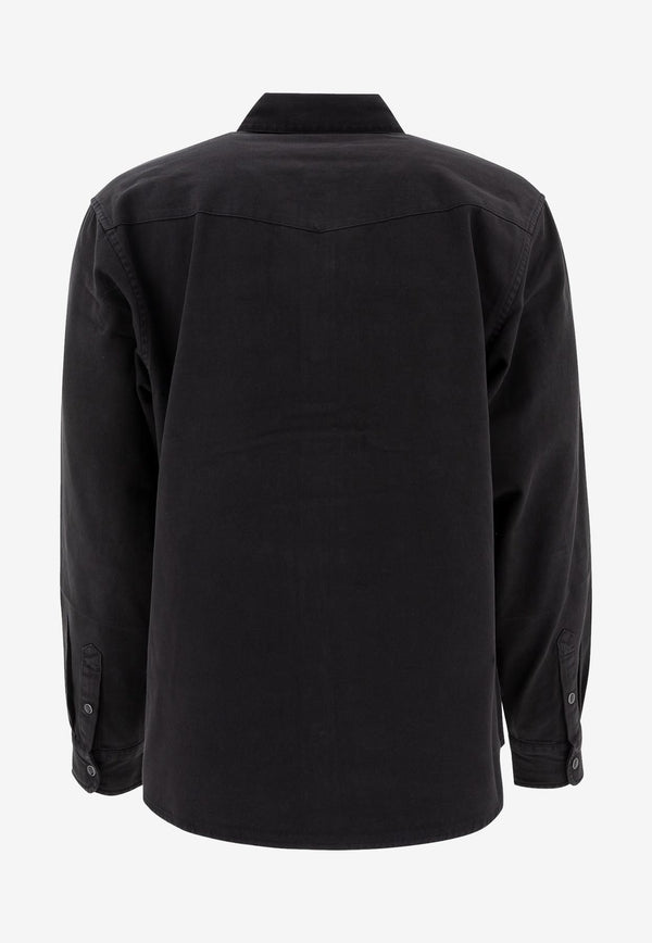 Carhartt Wip Santa Fe Long-Sleeved Shirt Black I03438489.GD_76561