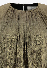 Chloé Silk Mini Dress Gold 25SRO14298OYY_76513